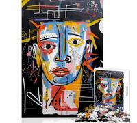 Puzzle de 1000 pièces pour Adolescents Portrait Abstrait d'Auguste aux Couleurs Vives Décoration intérieure Jeu Cadeau d'anniversaire Jeu Pratique avec Poster Assorti et fiche de Questions 38x26cm