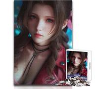 Puzzle de 1000 pièces pour Adolescents - Portrait d'Aerith Gainsborough - Jeu Stimulant - Décoration Murale - Cadeau d'anniversaire - Dimensions : 50x75cm