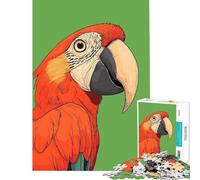 Puzzle de 1000 pièces pour Adolescents Portrait d'ara écarlate Jeu Manuel captivant pour développer la Patience Cadeau Artistique et éducatif (Dimensions 75x50cm)