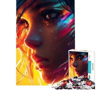 Puzzle de 1000 pièces pour Adolescents Portrait d'art numérique Aide à exercer Le Cerveau l'analyse et la logique Jeu éducatif pour Les 14 Ans et Plus (38x26cm)