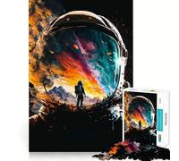 Puzzle de 1000 pièces pour Adolescents Portrait d'astronaute Jeu Amusant et Amusant à Assembler Idéal pour stimuler l'esprit et Passer Un Bon Moment Décoration de Noël (38x52cm)