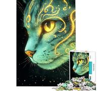 Puzzle de 1000 pièces pour Adolescents Portrait de Chat du Bengale Mystique Puzzle Animalier pour Adultes Jeu Manuel Décoration Murale Cadeaux Uniques pour Anniversaires et Noël (Dimensions 38x26cm)