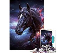 Puzzle de 1000 pièces pour Adolescents Portrait de Cheval Cosmique Jeu éducatif et ludique pour Toute la Famille Idée Cadeau (Dimensions 38x26cm)