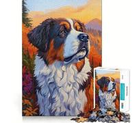 Puzzle de 1000 pièces pour Adolescents Portrait de Chien d'automne Jeu créatif et créatif Cadeau Artistique de Noël (38x52cm)
