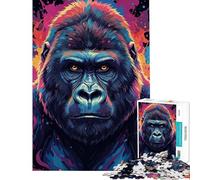 Puzzle de 1000 pièces pour Adolescents Portrait de Gorille coloré Idéal pour Un Anniversaire ou Noël Jouet éducatif et éducatif Convient aux Enfants de 14 Ans et Plus (50x75cm)