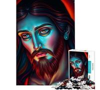 Puzzle de 1000 pièces pour Adolescents Portrait de Jésus-Christ dans Un Autre Monde pour Un Anniversaire ou Noël Jeu éducatif et Amusant pour Toute la Famille Convient aux Personnes