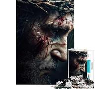 Puzzle de 1000 pièces pour Adolescents Portrait de Jésus-Christ Puzzle pour Adultes Jouet Anti-Stress défi éducatif d'assemblage de modèle (Taille 38x52cm)