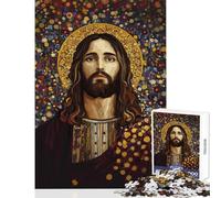 Puzzle de 1000 pièces pour Adolescents Portrait de Jésus-Christ Style Gustav Jeu Familial Cadeau pour Femmes décoration Murale Jeu Stimulant (38x52cm)