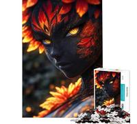 Puzzle de 1000 pièces pour Adolescents Portrait de l'esprit du Feu Décoration Parfaite pour Un Anniversaire ou Noël Jeu Manuel à partir de 14 Ans (38x52cm)