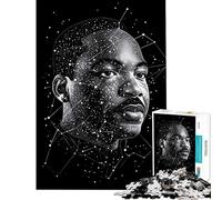 Puzzle de 1000 pièces pour Adolescents Portrait de Martin Luther King Jr idéal pour Un Anniversaire ou Noël Décoration Parfaite Jeu Impossible à partir de 14 Ans (50x75cm)