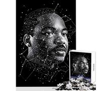 Puzzle de 1000 pièces pour Adolescents Portrait de Martin Luther King Jr Jeu éducatif pour Un Anniversaire ou en Famille Liste de souhaits avec Le Père Noël Dimensions 50x75cm