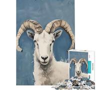 Puzzle de 1000 pièces pour Adolescents Portrait de Mouflon d'Amérique Jeu éducatif Défi ludique Cadeau Amusant Décoration Murale (Dimensions 38x52cm)