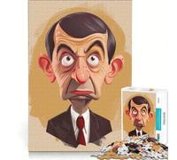 Puzzle de 1000 pièces pour Adolescents Portrait de Mr Bean Jouet à Monter soi-même améliore la mémoire Collection d'artistes Beaux-Arts 38x52cm