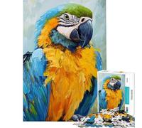 Puzzle de 1000 pièces pour Adolescents Portrait de Perroquet Vibrant Défi Difficile pour Adolescents Idée Cadeau pour Un Anniversaire ou Noël Jeu de réflexion Familial (Dimensions 50x75cm)