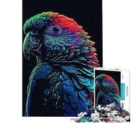 Puzzle de 1000 pièces pour Adolescents Portrait de Perroquet Vintage Jeu de Bricolage pour Adolescents Loisirs à la Maison Interaction Parent-Enfant (Taille 50x75cm)