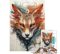 Puzzle de 1000 pièces pour Adolescents Portrait de Renard Abstrait avec Effet Aquarelle Un défi éducatif mais Aussi Un Jeu Amusant et Relaxant pour Les 14 Ans et Plus Jeu de Puzzle proposé (38x26cm)