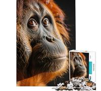 Puzzle de 1000 pièces pour Adolescents Portrait d'orang-outan Un défi pour reconstituer Une œuvre d'art Jouet Anti-Stress Convient aux 14 Ans et Plus (50x75cm)