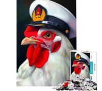 Puzzle de 1000 pièces pour Adolescents Portrait du Capitaine Poulet Jeu Manuel captivant pour développer la Patience Cadeau Artistique et éducatif (Dimensions 38x26cm)