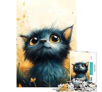 Puzzle de 1000 pièces pour Adolescents Portrait d'un Adorable Petit Chat Activités Amusantes à la Maison Cadeau d'anniversaire Jeu Manuel adapté aux 14 Ans et Plus (50x75cm)