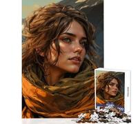 Puzzle de 1000 pièces pour Adolescents Portrait d'une Fille de BD Décoration intérieure Jouet Cadeau Amusant Jeu Pratique pour Partager Un Moment Complice Parent-Enfant Dimensions 50x75cm