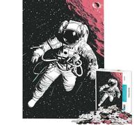 Puzzle de 1000 pièces pour Adolescents Poster d'astronaute rétro défi à relever décoration Parfaite Jeux relaxants pour Les 14 Ans et Plus (38x26cm)