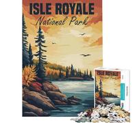 Puzzle de 1000 pièces pour Adolescents Poster du Parc National Isle Royale décoration Murale Difficile et stimulante Jeu de Puzzle à Faire soi-même pour Les 14 Ans et Plus (50x75cm)