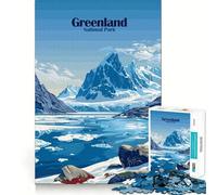 Puzzle de 1000 pièces pour Adolescents Poster du Paysage du Parc National du Groenland Découpe Parfaite Jeu de logique Amusant et paisible Idéal pour Un Anniversaire (50x75cm)