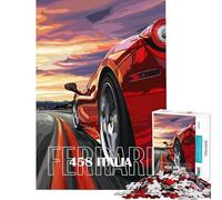 Puzzle de 1000 pièces pour Adolescents Poster Ferrari Italia Jeu éducatif de 1000 pièces Défi Stimulant Design élégant (38x26cm)