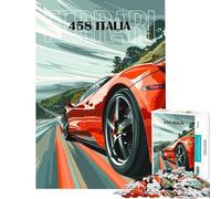Puzzle de 1000 pièces pour Adolescents Poster Ferrari Italia Jeu Pratique défi intellectuel Jouet addictif pour Femmes (Taille 38x26cm)