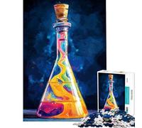 Puzzle de 1000 pièces pour Adolescents Potion colorée dans Une fiole Erlenmeyer Jeu de Puzzle à Faire soi-même défi Difficile et Amusant à réaliser à la Maison (Taille 75x50cm)
