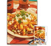 Puzzle de 1000 pièces pour Adolescents Poutine avec Bouteilles de sirop d'érable canadienJeu Pratique, Analyse et logiqueCadeau idéal pour Un anniversaireDimensions 38x52 cm.