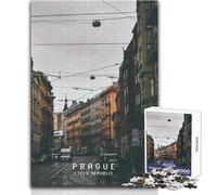 Puzzle de 1000 pièces pour Adolescents - Prague - Jeu de défi Unique et Anti-Stress - Cadeau de Noël Secret - Dimensions 38x26cm
