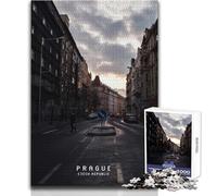 Puzzle de 1000 pièces pour Adolescents - Prague - Jeu de défi Unique et Anti-Stress - Cadeau de Noël Secret - Dimensions 38x26cm