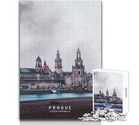 Puzzle de 1000 pièces pour Adolescents - Prague - Jeu de défi Unique et Anti-Stress - Cadeau de Noël Secret - Dimensions 38x26cm