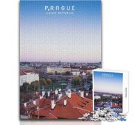 Puzzle de 1000 pièces pour Adolescents - Prague - Jeu de défi Unique et Anti-Stress - Cadeau de Noël Secret - Dimensions 38x26cm