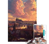 Puzzle de 1000 pièces pour Adolescents Prague République tchèque Stimule Le Cerveau défi Difficile Jeu Familial adapté aux 14 Ans et Plus (50x75cm)