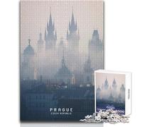 Puzzle de 1000 pièces pour Adolescents - Prague - Un Jeu Unique et Stimulant, mais Aussi Un Cadeau Amusant et Humoristique pour Un Anniversaire - Dimensions 38x26cm