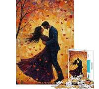 Puzzle de 1000 pièces pour Adolescents Premier Amour en Automne Jeu de Course de Vitesse Difficile et Stimulant (38x26cm)