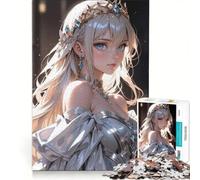 Puzzle de 1000 pièces pour Adolescents, Princesse Anime avec Couronne, décoration Murale, stimule la mémoire, Cadeau Unique pour Anniversaire et Noël 50x75cm
