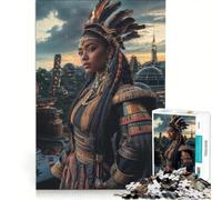 Puzzle de 1000 pièces pour Adolescents Princesse guerrière dans Une Ville futuriste Jeu Impossible décoration intérieure Collection d'artistes Beaux-Arts 50x75cm
