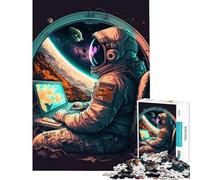 Puzzle de 1000 pièces pour Adolescents Programmeur dans l'espace activités ludiques à la Maison décoration Jouet Anti-Stress pour Les 14 Ans et Plus (50x75cm)