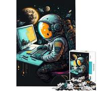 Puzzle de 1000 pièces pour Adolescents Programmeur dans l'espace défi à relever décoration Murale Jeu éducatif pour Les 14 Ans et Plus (38x52cm)