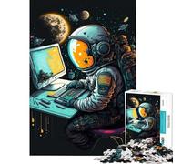 Puzzle de 1000 pièces pour Adolescents Programmeur dans l'espace Stimule Le Cerveau Cadeau d'anniversaire Décoration Murale À partir de 14 Ans (38x26cm)
