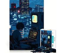 Puzzle de 1000 pièces pour Adolescents,Programmeur,Design Finement découpé,Jeu de réflexion,Cadeau,Temps Lent,Amusant,Jeu d'anniversaire (38x26cm)