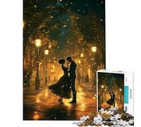 Puzzle de 1000 pièces pour Adolescents Promenade Nocturne Romantique défi éducatif Passe-Temps décoration intérieure Jouet pour Les 14 Ans et Plus (50x75cm)