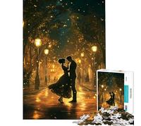 Puzzle de 1000 pièces pour Adolescents Promenade Nocturne Romantique Jeu Difficile et Stimulant d'analyse et de logique À partir de 14 Ans (38x52cm)