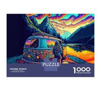 Puzzle De 1000 Pièces pour Adolescents Psychedelic Road Trip Puzzle Adulte Jeux Amusants Cadeaux pour Femmes Cadeaux d'anniversaire Et De Noël Uniques 52x38cm/1000pcs