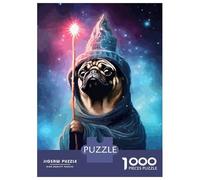 Puzzle De 1000 Pièces pour Adolescents Pug Wizard Cute Pixel Art Puzzles pour Adultes : Jeux Amusants Et Originaux, Cadeaux d'anniversaire Et De Noël Uniques Et Humoristiques 70x50cm/1000pcs