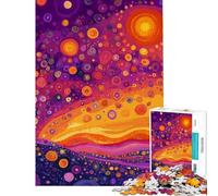 Puzzle de 1000 pièces pour Adolescents Puzzle Abstrait Coucher de Soleil sur Les étoiles pour Adultes Jeu Relaxant découpe de précision Cadeau d'anniversaire ou de Noël (Taille 38x52cm)