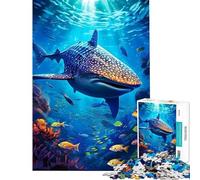 Puzzle de 1000 pièces pour Adolescents Puzzle Adulte Requin-Baleine Jouet Anti-Stress décoration ou d'anniversaire (Taille 50x75cm)